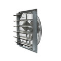 Tpi Industrial Exhaust Fan, 24" TEAO Motor, 120V, With Shutter, 1/4HP, 2-Speed, Gray CE 24-DS